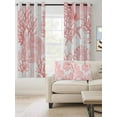 thumbnail image 2 of Fsddascl Pink Coral Blackout Curtains for Bedroom/Living Room, Thermal Insulated Kitchen Curtains, Coastal Nautical Ocean Starfish Conch Grommet Darkening Window Treatment Drapes 42"x84"x2, 2 of 8