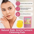 thumbnail image 3 of 40pcs Turmeric Kojic Acid Exfoliating Cleansing Pads Fades Dark Spots Exfoliates Skin Pads Facial Care Supplies, 3 of 5