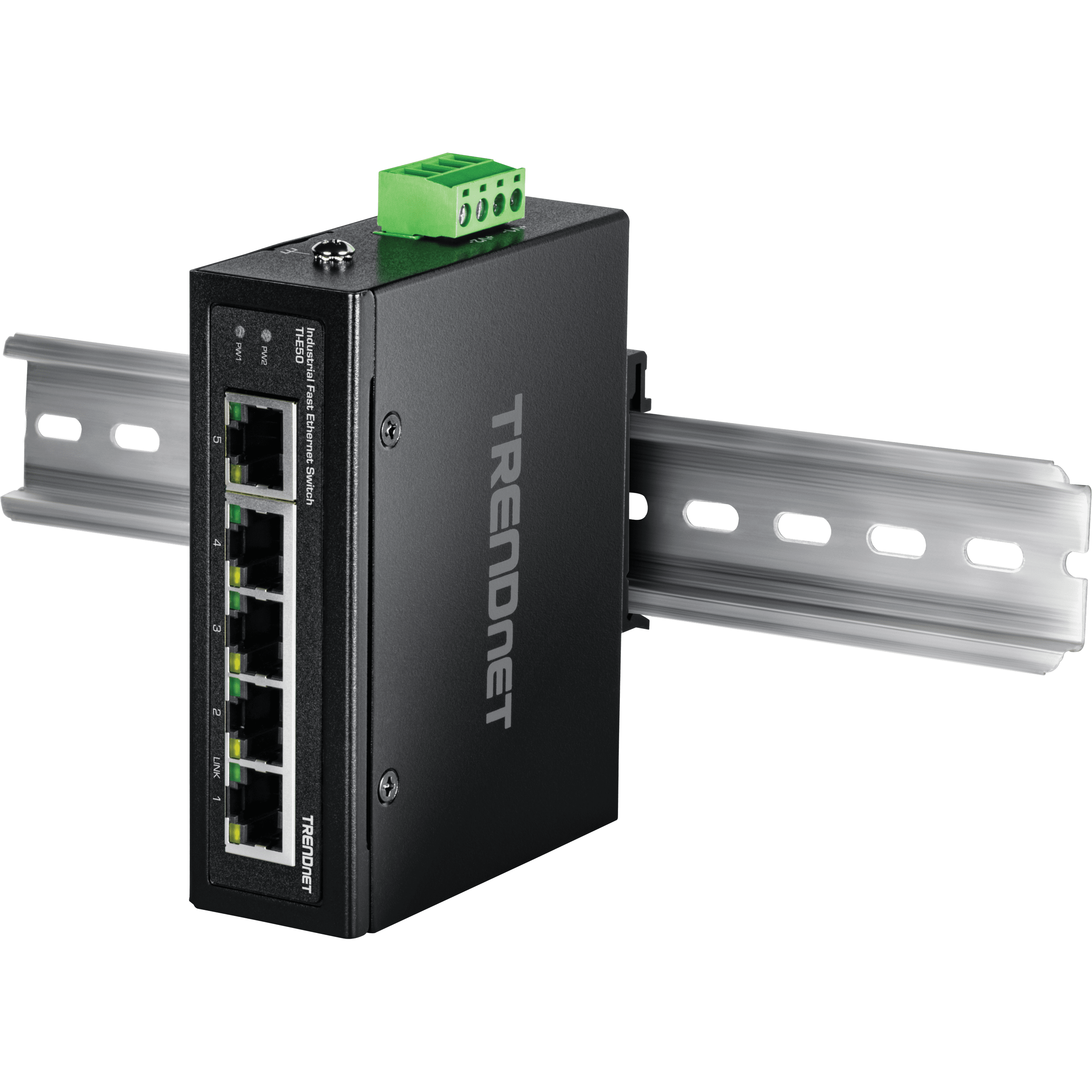 TRENDnet TI-E50 5-Port Industrial Fast Ethernet DIN-Rail Switch