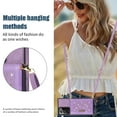 thumbnail image 2 of Nalacover Wallet Crossbody for Samsung Galaxy Note 20 Ultra Phone Case with Lanyard Strap Credit Card Holder, PU Leather Protective Handbag Purse Kickstand Bling Diamond Cover Women Girl, Purple, 2 of 10