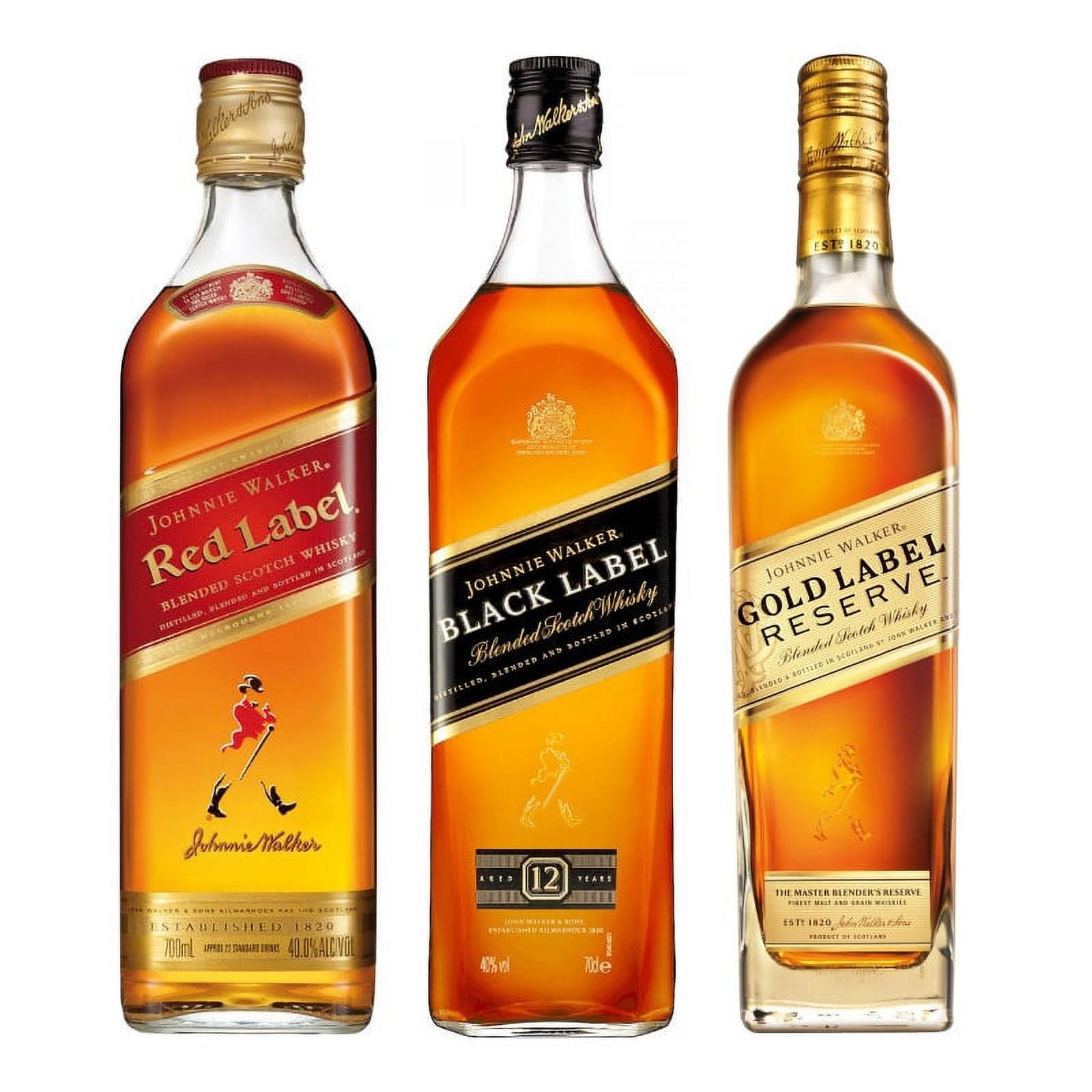 3 Whisky Mix (Red, Black, Gold), Scotch Whisky, 750 Ml, 40%