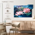 thumbnail image 5 of Elephant Stock Sunlit Lotus Flowers Wall Art - Horizontal Canvas Wall Art - Dining Room Wall Decor - Floral And Botanical Canvas - Teal And Blue Decor - 45" x 30", 5 of 8