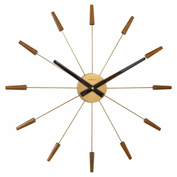 NEXTIME WALL CLOCK PLUG INN - WALNUT