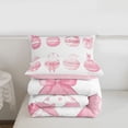 thumbnail image 5 of Erosebridal Kawaii Easter Eggs Kids Twin Comforter Sets,Pink Bowknot Cute Bows Bedding Set For Bowtie Girls ,Reversible Pink 2 Pieces, 5 of 7