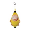 thumbnail image 1 of Colgante de peluche de plátano suave con sonido para bolso, bolso y llave. Estilo un llavero, 1 of 9