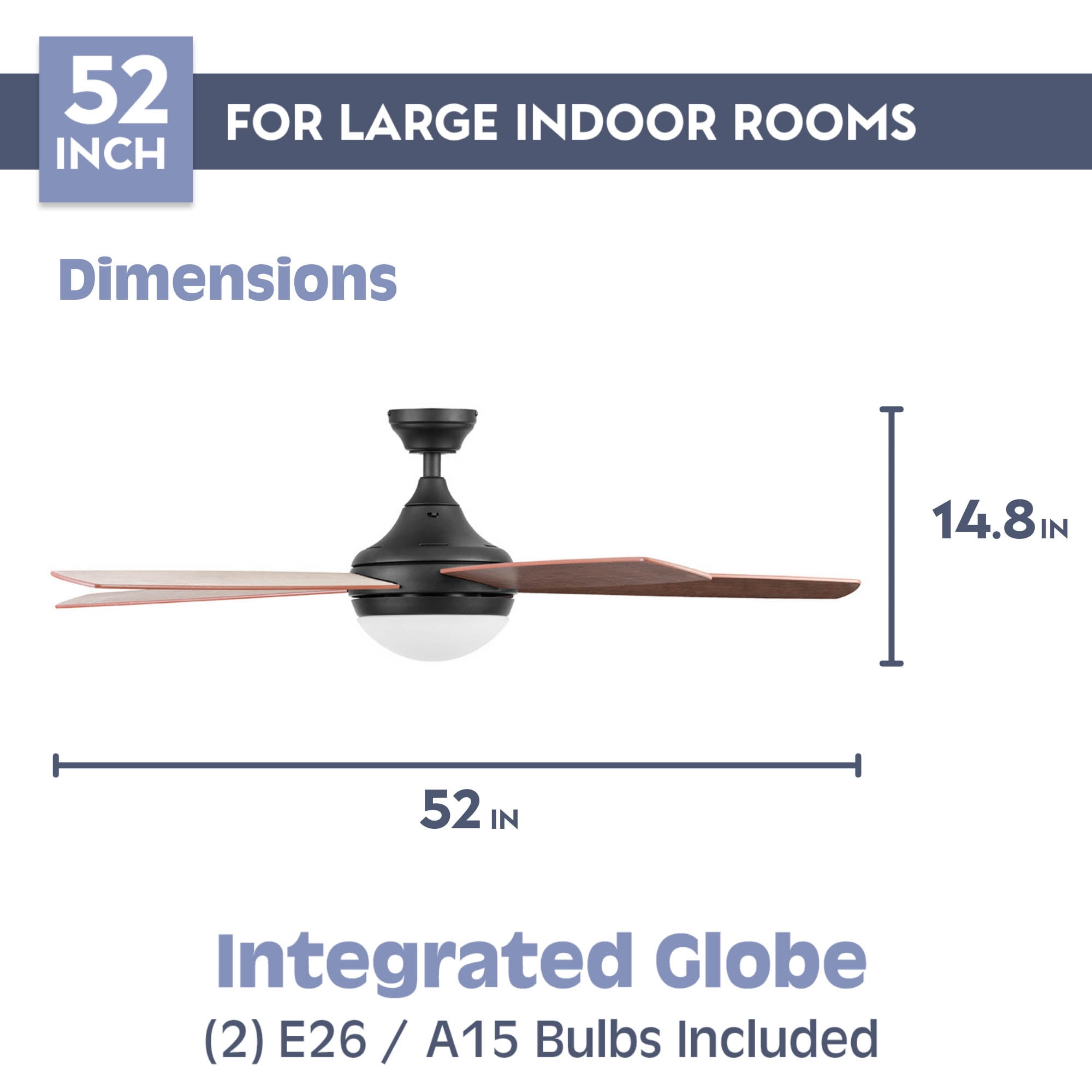 Prominence Home 52" Ashby Indoor Espresso Ceiling Fan with Remote