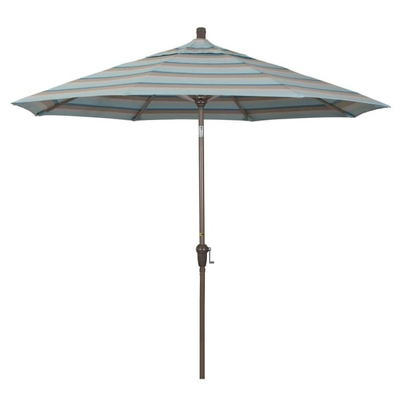 9 ft. Patio Umbrella in Sunbrella 1A Gateway Mist Fabric