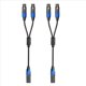 thumbnail image 1 of 2X Cable Divisor XLR de 50 cm, 1 XLR Hembra A 2 XLR Macho, Cable Divisor XLR en &, Cable Divisor de Micrófono para Amplificador Mezclador MFF, 1 of 5
