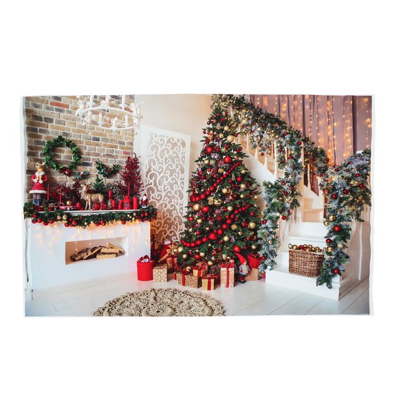 EeaseCA 1pc Christmas Theme Backdrop Wall Hanging Background Christmas Photo Backdrop