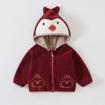 thumbnail image 1 of Cowsor Baby Kids Sherpa Jacket with Zipper, Cotton-Lined Fuzzy Outerwear Coat for Infant Toddler, 1 of 5