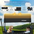 thumbnail image 3 of Minikid Baby Wagon Stroller for 2 Kids, Toddler Stroller with Canopy, 5-Point Harness, Adjustable Handlebars, Removable Seat, Blue, 3 of 13