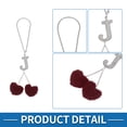 thumbnail image 4 of Unique Bargains 1 Pcs Metal Rhinestone Faux Diamond Car Rear View Mirror Pendant Accessories Car Hanging Ornament Wine Red, 4 of 6
