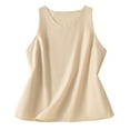 thumbnail image 2 of FDGIU Women's 2025 Summer V Neck Tank Tops - Sleeveless Flowy Blouse with Curved Hem, 2 of 6