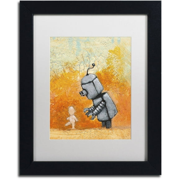 Trademark Fine Art 'Caretaker' Canvas Art by Craig Snodgrass, White Matte, Black Frame