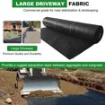 thumbnail image 3 of 3 ft. x 50 ft. 4.8 oz. Garden Weed Barrier Fabric Premium Compound Heavy-Duty Weedmat For Driveways Underlayment, 3 of 4