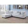 thumbnail image 2 of Star Home Living Corp Venus Linen Fabric Sectional Sofa in Gray White, 2 of 2
