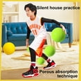 thumbnail image 3 of Tignapoo Silent Indoor Basketball for Kids - Extra Large 24cm No.7 Ball, Green, Safe & Reboundable Sponge Sports Toy, 3 of 7