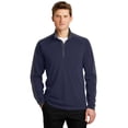 thumbnail image 1 of Sport-Tek ® Sport-Wick ® Textured Colorblock 1/4-Zip Pullover. St861 Xl True Navy/ Iron Grey, 1 of 1