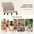 thumbnail image 5 of EOP Upholstered Dining Chairs Set of 6, Mid Century Modern Dining Room Chairs, Fabric Farmhouse Dining Side Chairs with Wood Legs, Armless Kitchen Chairs with Wingback, Camel, 5 of 7