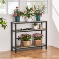 thumbnail image 2 of Alden Design Industrial Wooden Entryway Console Table with Open Shelves for Living room, Rustic Gray, 2 of 10