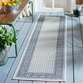 thumbnail image 2 of SAFAVIEH Martha Stewart Sini Geometric Machine Washable Indoor/Outdoor Runner Rug, Silver/Grey, 2' x 7', 2 of 12