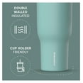 thumbnail image 3 of Voyager 40 Oz Stainless Steel with Handle, Insulated Water Bottle With Straw & Lid, Cupholder Friendly Reusable Travel Mug (Pale Sage), 3 of 8