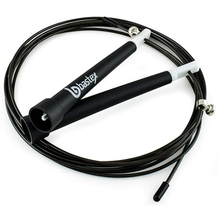 Jump Rope by Bastex Best For High Intensity Training, Boxing, MMA, Add an Enjoyable exercise to your Speed And durance Training Adjustable (Best Boxing Trainers Ever)
