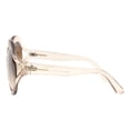 thumbnail image 4 of Oversized Round Sunglasses Women's Designer Style X Bridge UV400 Clear Beige, 4 of 4