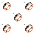thumbnail image 3 of Jumpingount Anillo de temperatura Acero Emoción Anillos de humor Pareja Joyería de mano sensible inteligente, Tamaño 9, Oro rosa Oro rosa 9 # 5piezas Jumpingount  CBP168401, 3 of 6