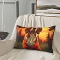 thumbnail image 5 of Xecao Sunset Meditating Dog for Decorative Throw Pillow Case for Couch,Sofa or Bed Set,Pillow Cover for Sofa Home Decor Ideal Gift-16"x24", 5 of 6