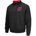 thumbnail image 2 of Men's Colosseum Black Wisconsin Badgers Big & Tall Tortugas Quarter-Zip Jacket, 2 of 3