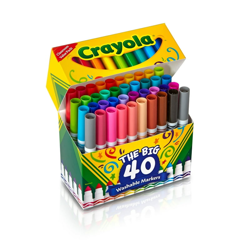 Crayola® Washable Paint Brush Pens, Assorted Colors, Box Of 40