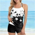 thumbnail image 2 of QLEICOM Bathing Suit for Women,Womens Swimsuits,Adjustable Strap Two Piece Swimsuit with Padded Top Floral Print Set, 2 of 7