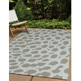 thumbnail image 3 of 4' x 6' Simply Daisy Leopard Pattern Modern & Contemporary Chenille Area Rug, Brown, 3 of 5