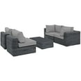 thumbnail image 2 of Modway Summon 5 Piece Outdoor Patio Sunbrella® Sectional Set, Multiple Colors, 2 of 8