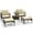 Beige, variant on Costway 5 PCS Patio Conversation Set Outdoor Wicker Chair Set with Ottomans & Coffee Table