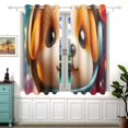 thumbnail image 2 of Space Dog 54×55 Inch Black Out Curtains 2 Packs Aesthetic for Bedroom Living Room Sliding Glass Doors Kitchen Windows, 2 of 5