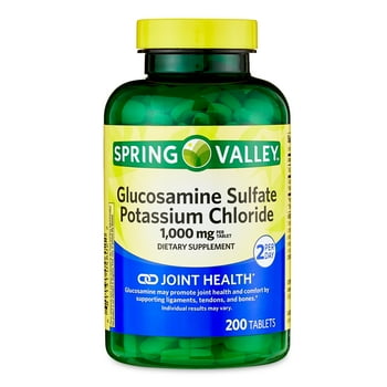 Spring Valley Glucosamine Sule Potassium Chloride s Dietary Supplement, 1,000 mg, 200 Count
