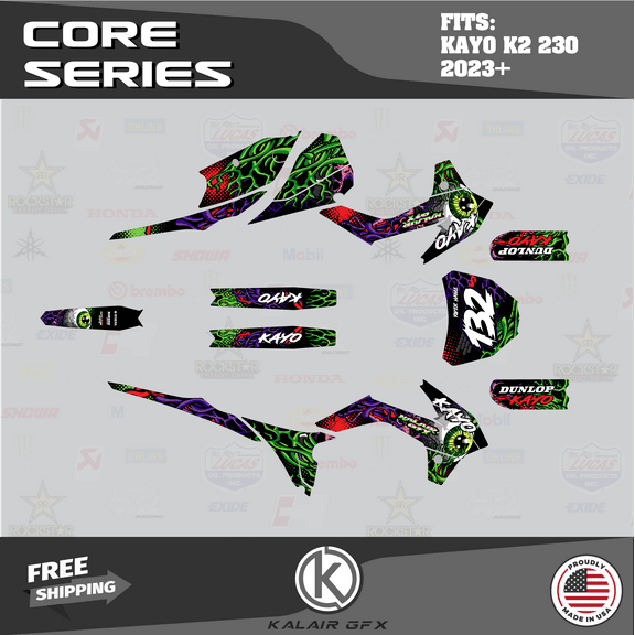 Kalair GFX Graphics Kit for Kayo K2 230 (All Years) Core Series