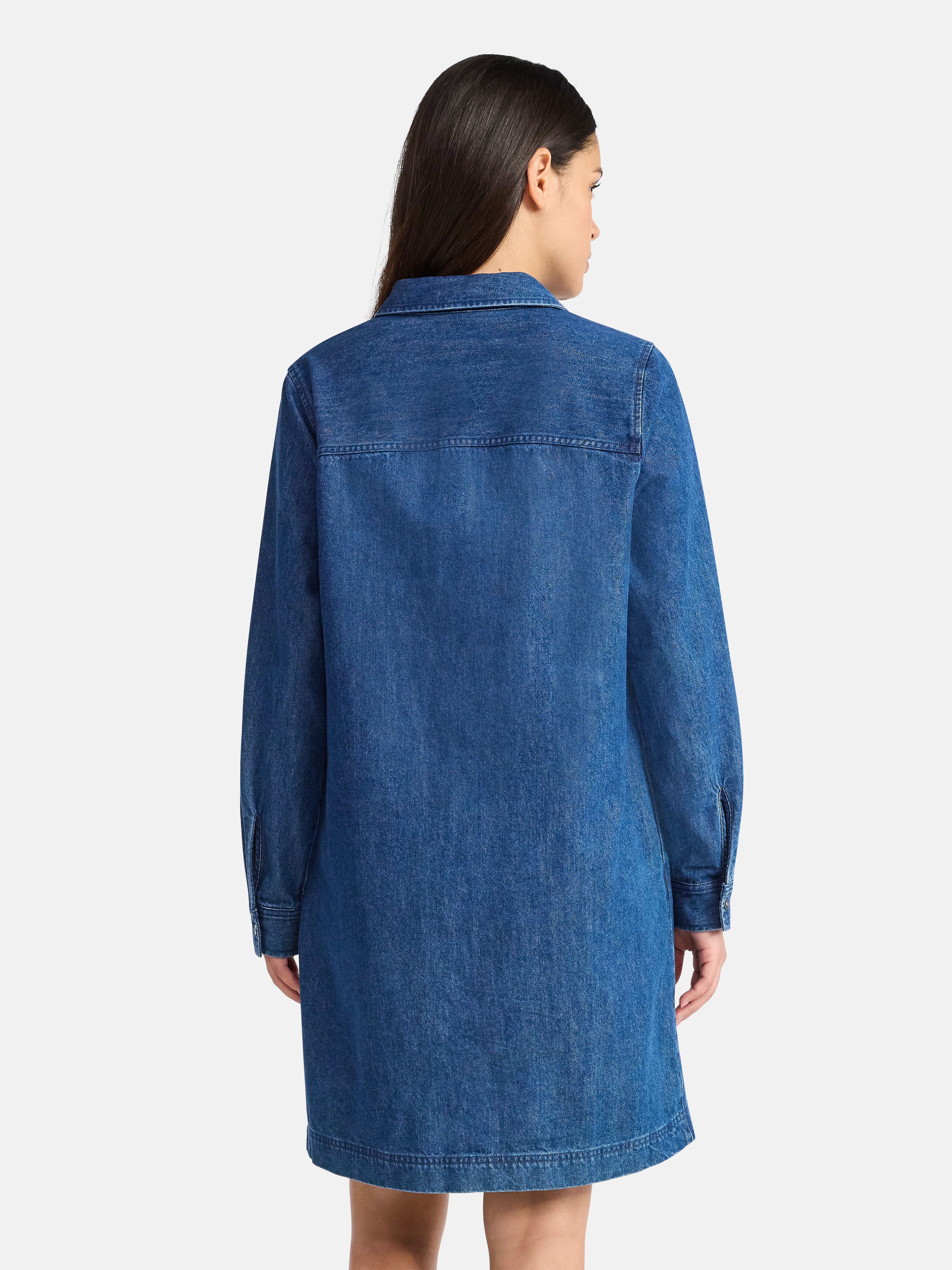 Time and Tru Women's Denim Shirt Dress, XS-XXXL