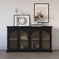 thumbnail image 6 of Jofran Archdale 65" Gothic Arch Transitional Sideboard Storage Cabinet with Glass Doors, 6 of 13