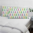 thumbnail image 4 of Easter Bunny Pillow Covers 16"x24", Colorful Rabbits Love Heart Vintage Country Soft Brushed Microfiber Breathable Throw Pillow Covers, Decorative Pillowcase with Zipper for Couch Sofa Bedroom, 4 of 9