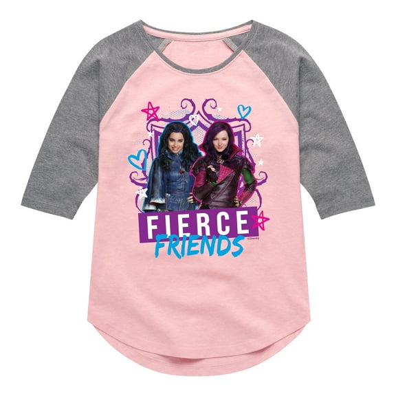 Descendants - Fierce Friends - Toddler And Youth Girls Raglan Graphic T-Shirt
