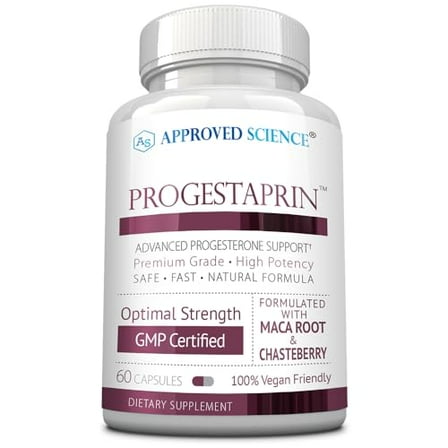 Approved Science Progestaprin - Progesterone Support Supplement - 1 Bottle - 60 Capsules - Vegan