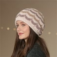 thumbnail image 2 of Slouchy Hat for Women Winter Warm Chunky Soft Oversized Cable Knit Cap, 2 of 4