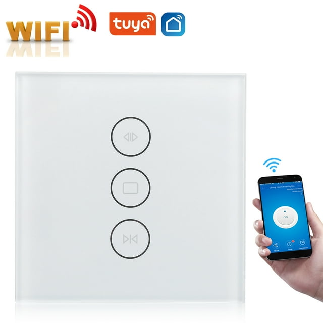 Smart Curtain Switch, Timing Function Voice Control WiFi Curtain Control Support Scene Setting For Tuya For Apartment