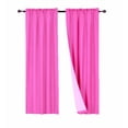 thumbnail image 3 of 1 Hot Pink Single Panel Solid Foam Lined Blackout Window Curtain Panel Treatment Drape Rod Pocket Size 63" Long R64, 3 of 5