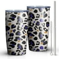 thumbnail image 2 of Leopard Print 20oz Coffee Tavel Tumblers, Stainless Steel Mobile Tumbler, Vacuum Insulated Coffee Mug with Lid, Spill-Proof Travel Cup for Hot & Cold Drinks, 2 of 6