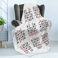 thumbnail image 4 of Xo Soft Flannel Fleece Throw Blanket, Doodle Style Tic Tac Toe Game Set Table with X and O Letters Design, Cozy Plush for Indoor and Outdoor Use, 70" x 90", Black White and Red, by Ambesonne, 4 of 5