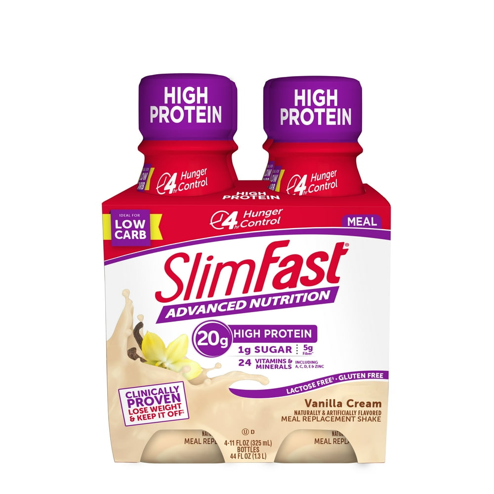SlimFast Advanced Nutrition Vanilla Cream Meal Replacement Shake, 11 fl